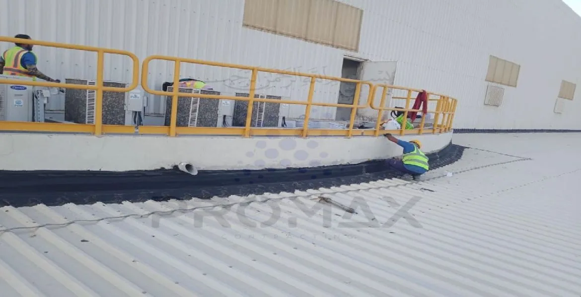 Crown Paper Mills - metal roof waterproofing project by Promax in Dubai, UAE